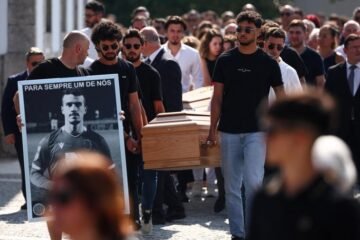 Multitudinario y doloroso adiós a Diogo Jota y su hermano André Silva