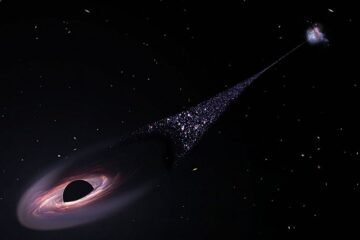 Observan, por primera vez, un enorme agujero negro vagando solo entre galaxias a una velocidad imposible
