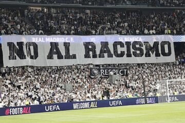 Multa y amenaza de cierre del Bernabéu por actos racistas ante el Benfica
