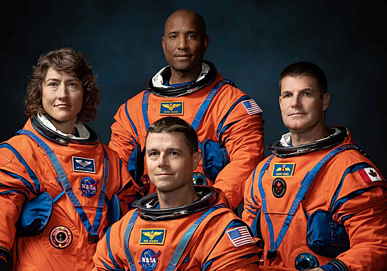 Quiénes son los tripulantes de la misión Artemis II de la NASA: los cuatro astronautas que viajan a la luna