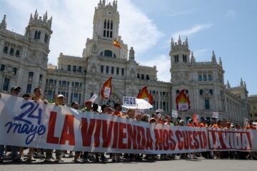 Miles de personas protestan en Madrid en defensa de una vivienda digna frente a los “ataques del rentismo”