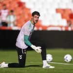 Diego Conde tuvo que ser sustituido tras un choque con Diego Llorente