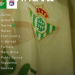 Deossa repite como delantero en el once del Betis ante el Lyon