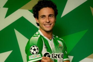 Los jugadores del Real Betis ya lucen el logo de la Champions League