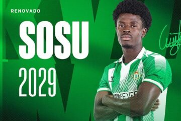 El Betis anuncia la renovación de Sosu hasta 2029